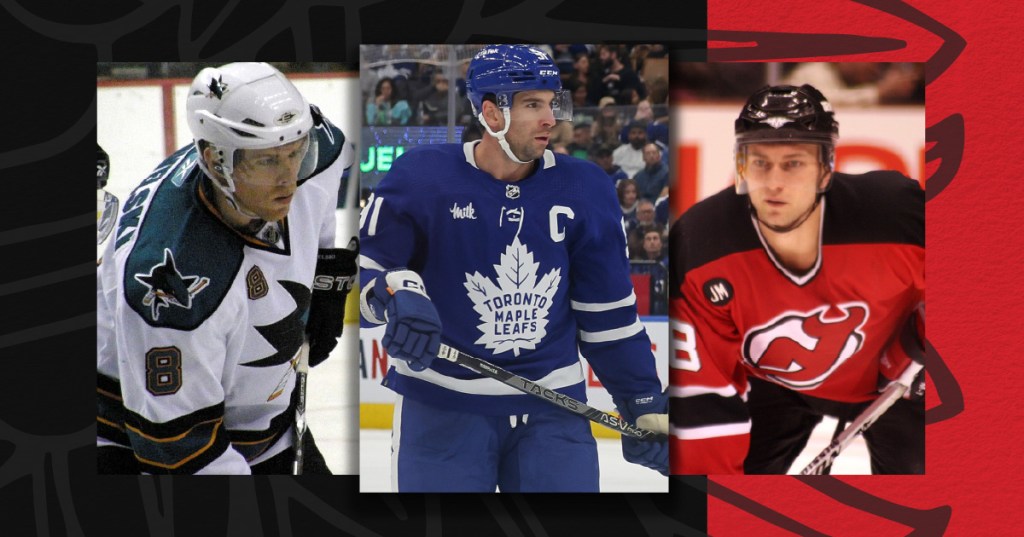 Pictures of Joe Pavelski, John Tavares, and Brian Rafalski